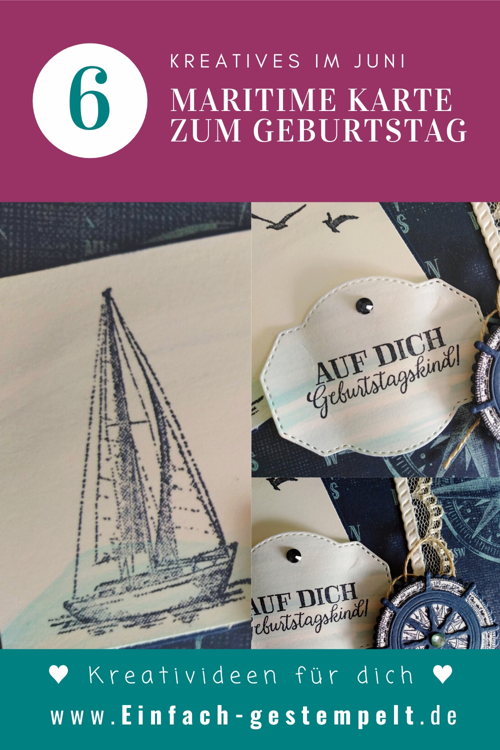 FreuTag Maritime Karte zum Geburtstag ♥ Schönes aus Papier ♥